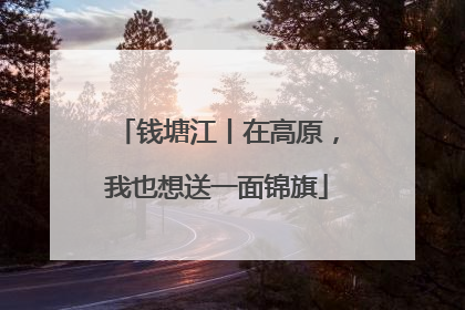 钱塘江丨在高原，我也想送一面锦旗