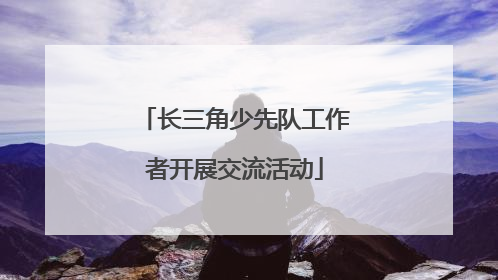 长三角少先队工作者开展交流活动