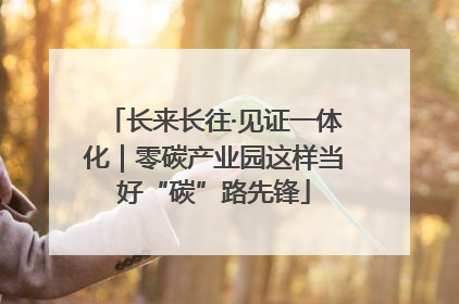 长来长往·见证一体化｜零碳产业园这样当好“碳”路先锋