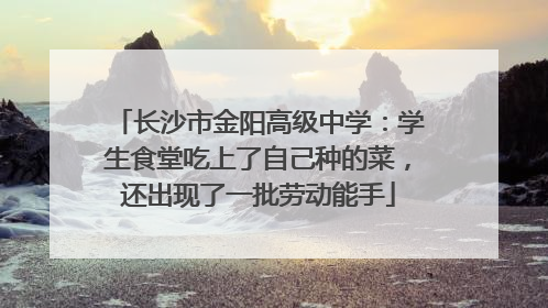 长沙市金阳高级中学：学生食堂吃上了自己种的菜，还出现了一批劳动能手
