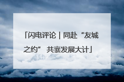 闪电评论｜同赴“友城之约” 共襄发展大计