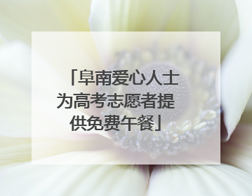 阜南爱心人士为高考志愿者提供免费午餐