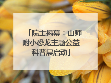 院士揭幕：山师附小恐龙主题公益科普展启动