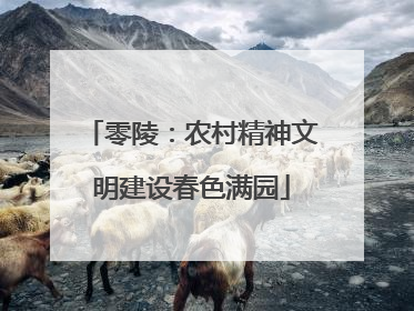 零陵：农村精神文明建设春色满园
