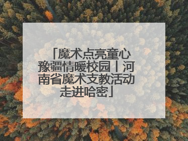 魔术点亮童心 豫疆情暖校园丨河南省魔术支教活动走进哈密