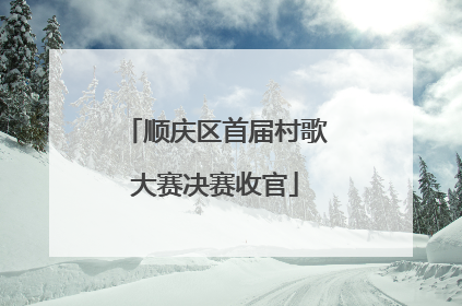 顺庆区首届村歌大赛决赛收官