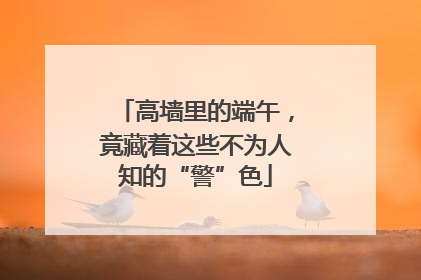 高墙里的端午，竟藏着这些不为人知的“警”色