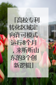 高校专利转化区域定向许可模式运行8个月，来听听山东的3个创新逻辑