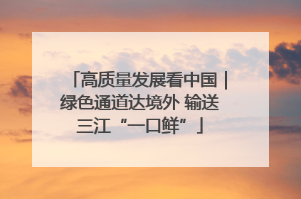 高质量发展看中国｜绿色通道达境外 输送三江“一口鲜”