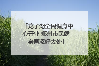 龙子湖全民健身中心开业 郑州市民健身再添好去处