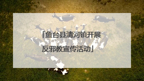 鱼台县清河镇开展反邪教宣传活动