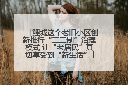 鲤城这个老旧小区创新推行“三三制”治理模式 让“老居民”真切享受到“新生活”