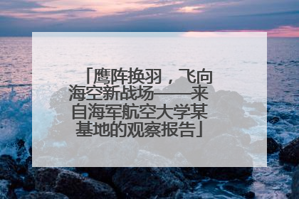 鹰阵换羽，飞向海空新战场——来自海军航空大学某基地的观察报告