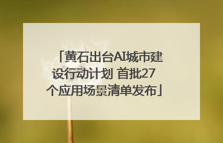 黄石出台AI城市建设行动计划 首批27个应用场景清单发布