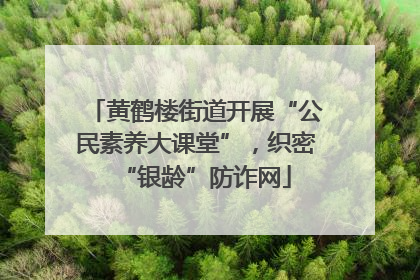 黄鹤楼街道开展“公民素养大课堂”，织密“银龄”防诈网