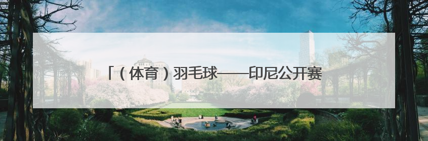 （体育）羽毛球——印尼公开赛：陈柏阳/刘毅无缘男双八强