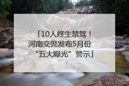 10人终生禁驾！河南交警发布5月份“五大曝光”警示