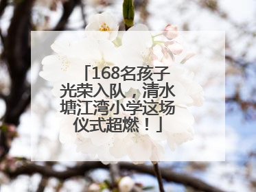 168名孩子光荣入队，清水塘江湾小学这场仪式超燃！