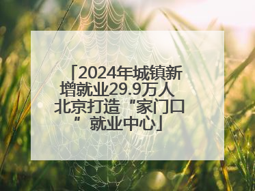 2024年城镇新增就业29.9万人 北京打造“家门口”就业中心