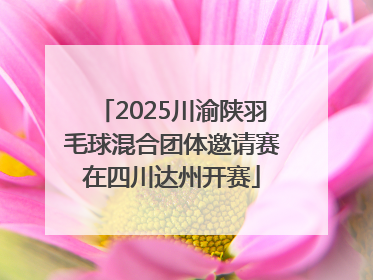 2025川渝陕羽毛球混合团体邀请赛在四川达州开赛