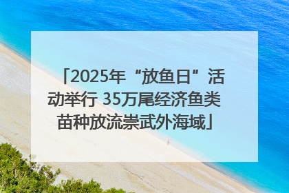 2025年“放鱼日”活动举行 35万尾经济鱼类苗种放流崇武外海域