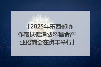 2025年东西部协作帮扶促消费暨糯食产业招商会在贞丰举行