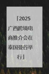 2025广西跨境电商推介会在泰国曼谷举行