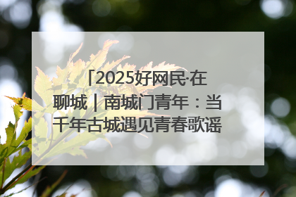 2025好网民·在聊城｜南城门青年：当千年古城遇见青春歌谣 一湖碧水见证的“聊城式浪漫”