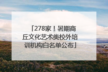 278家！暑期商丘文化艺术类校外培训机构白名单公布