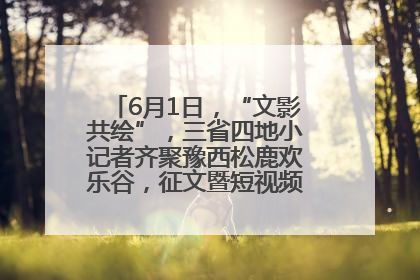 6月1日，“文影共绘”，三省四地小记者齐聚豫西松鹿欢乐谷，征文暨短视频大赛精彩启幕！
